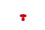 Adhesive adapter - adhesive pad - ∅ 27 mm - red - grooved structure