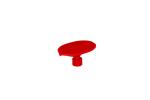 Adhesive adapter - adhesive pad - ∅ 48 mm - red - oval - smooth structure