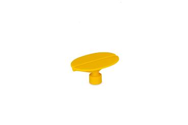 Klebeadapter - Klebepad - oval - ∅ 48 mm - gelb - glatte Struktur