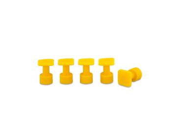 Adhesive adapter - adhesive pads - yellow - 15 x 15 mm