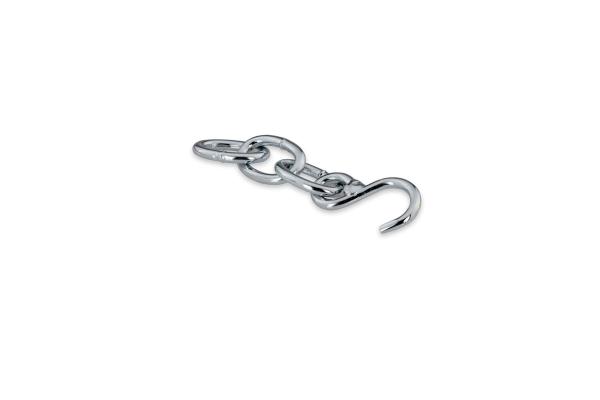 Kette mit S-Haken - 150 mm lang - verzinkter Stahl